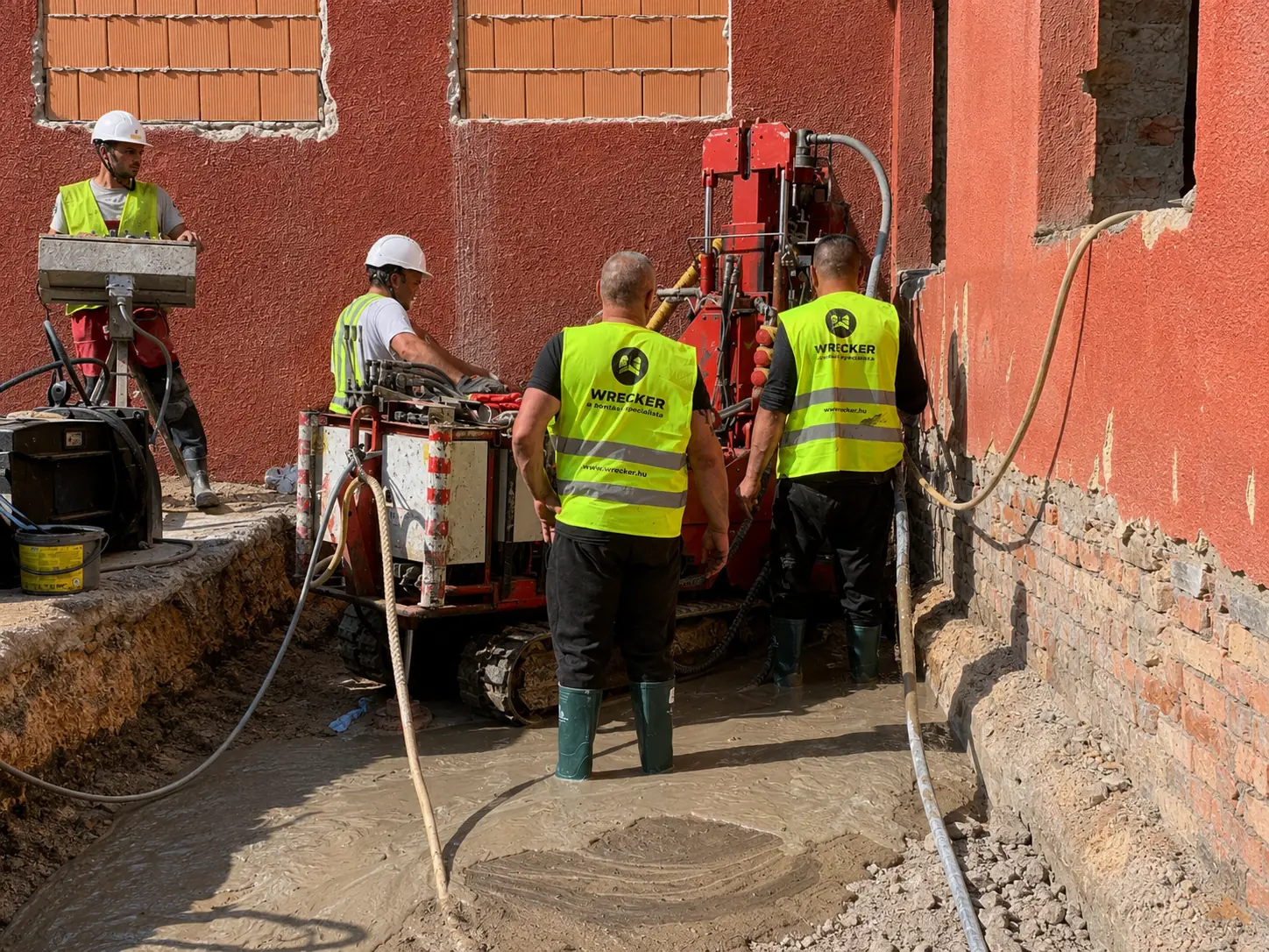 Jet-grouting cölöpalapozás kivitelezése